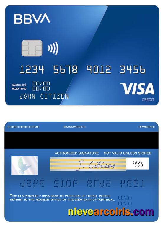Portugal BBVA Bank visa credit card